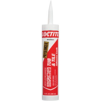 Loctite POLYSEAMSEAL 2137997 Tub and Tile Adhesive Caulk, Clear, 20 to 170 deg F, 10 oz Cartridge