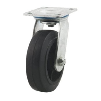 Dh Casters C-MHD6MRS Swivel Caster, 6 in Dia Wheel, 2 in W Wheel, Rubber Wheel, 450 lb