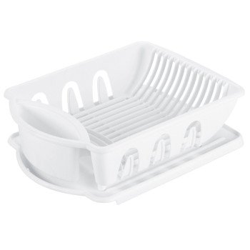 Sterilite 06218006 Sink Set, 17-5/8 in L, 13-1/4 in W, 5-1/2 in H, Plastic, White