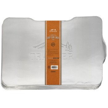 Traeger BAC521 Drip Tray Liner, Aluminum, Silver, For: Ironwood 885 Grill