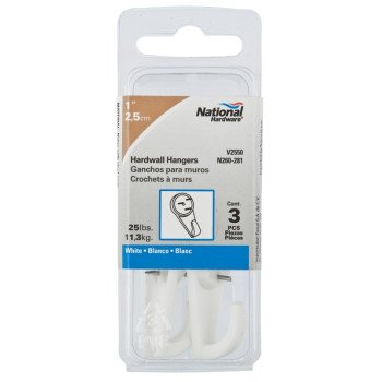 N26-0281 HANGER WHT 1IN       