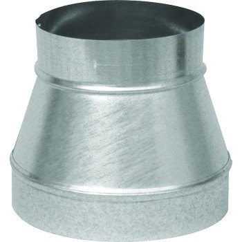 Imperial GV1269 Stove Pipe Reducer, 9 x 6 in, 26 ga Thick Wall, Black, Galvanized