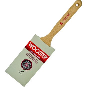 Wooster 4175-3 Paint Brush, 3 in W, 3-3/16 in L Bristle, Nylon/Polyester Bristle, Flat Sash Handle