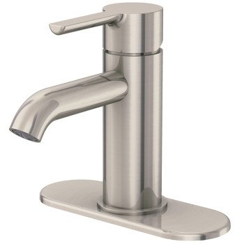 Boston Harbor FS6A0128NP Lavatory Faucet, 1.2 gpm, 1-Faucet Handle, 1 or 3-Faucet Hole, Metal/Plastics, Brushed Nickel