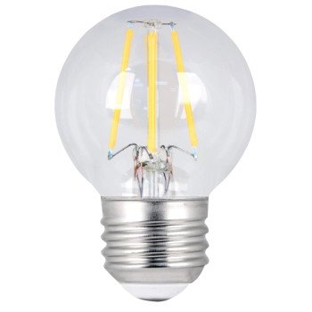 Feit Electric BPGM60/927CA/FIL/2 LED Bulb, Globe, G16-1/2 Lamp, 60 W Equivalent, E26 Lamp Base, Dimmable, Clear