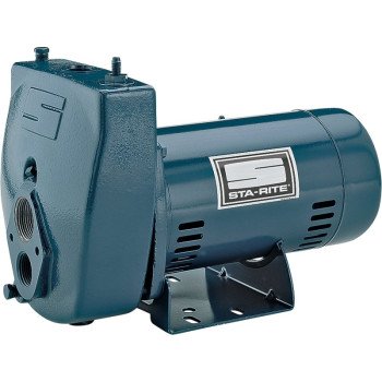 Sta-Rite ProJet Series SLC-L Jet Pump, 1-Phase, 9.9/4.9 A, 115/230 V, 0.5 hp, 25 ft Shallow, 70 ft Deep Max Head, Iron