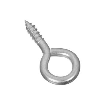 National Hardware N119-222 Screw Eye, #6, 3/4 in L Thread, 1.94 in OAL, 50 lb Working Load, Steel, Zinc