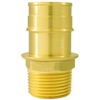 Apollo ExpansionPEX Series EPXMA134 Reducing Pipe Adapter, 1 x 3/4 in, Barb x MPT, Brass, 200 psi Pressure