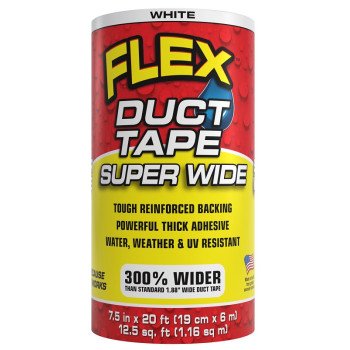 TAPE DUCT FLEX WHT 7.5INX20FT