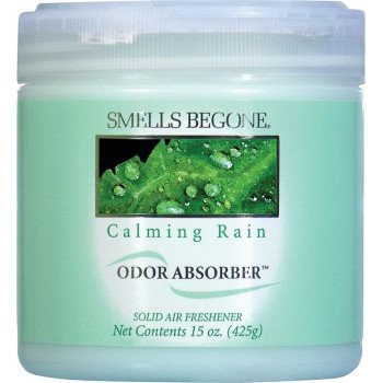 Smells Begone 50516 Odor Absorbing Gel, 15 oz, Jar, Calming Rain, 450 sq-ft Coverage Area