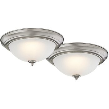 Boston Harbor ZD13-BN-C Ceiling Light Fixture, 0.17 A, 120 V, 20 W, 2-Lamp, LED Lamp, 1500, 3000 K Color Temp