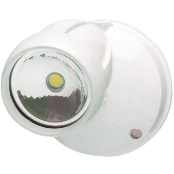 Heath Zenith HZ-8487-WH Non-Motion Security Light, 120 V, LED Lamp, 650 Lumens, 5000 K Color Temp, White Fixture