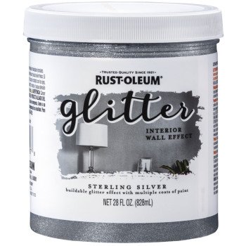 Rust-Oleum 360219 Textured Glitter Paint, Sterling Silver, 28 fl-oz, Can