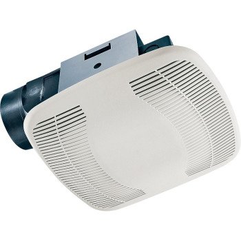 Air King BFQ50 Exhaust Fan, 8-11/16 in L, 9-1/8 in W, 0.3 A, 120 V, 1-Speed, 50 cfm Air, ABS, White