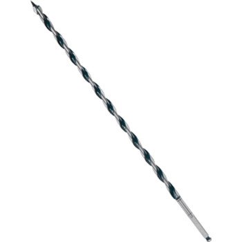 Bosch NKLT08 Auger Drill Bit, 1/2 in Dia, 17-1/2 in OAL, Open-Faced Flute, 5/16 in Dia Shank, Hex Shank