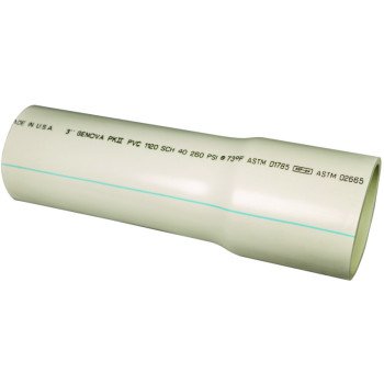 Charlotte Pipe PVC 04030B 0600 Pipe, 3 in, 20 ft L, SCH 40 Schedule, PVC