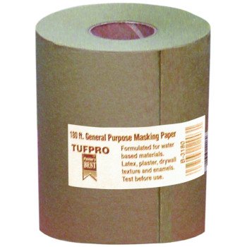 Trimaco EasyMask 12903 Trim Masking Paper, 180 ft L, 3 in W, Brown