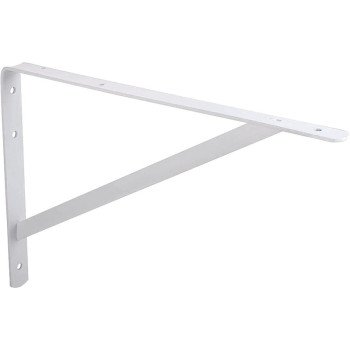 ProSource 21024PHL-PS Heavy-Duty Shelf Bracket, 550 lb/Piece, 12 in L, 8 in H, Steel, White