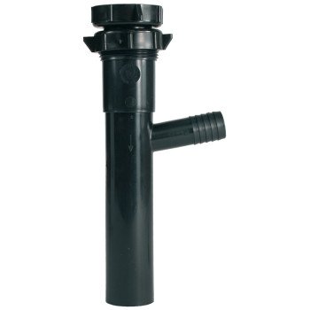 Plumb Pak PPC66-14B Branch Tailpiece, 5/8 in, 8 in L, Slip-Joint, Plastic, Black