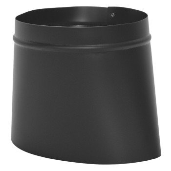 Imperial BM0040 Stove Pipe Boot, 8 x 8 in, 8 in L, Crimp, 24 ga Thick Wall, Black, Matte