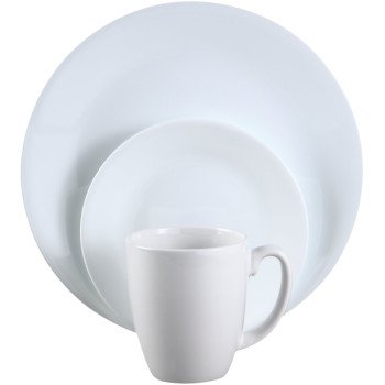 Corelle 6022003 Dinnerware Set, Vitrelle Glass, For: Dishwashers, Pre-Heated Microwave Ovens and Refrigerators