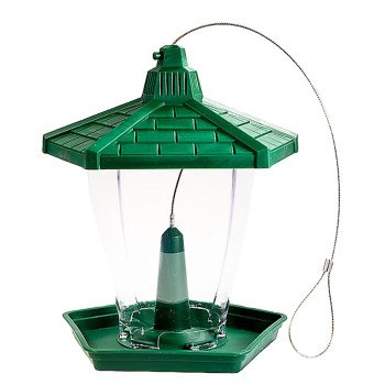 Perky-Pet HF950 Wild Bird Feeder, Perch, 1.25 lb, Plastic, Green, Hanging Mounting