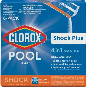 Clorox 32606CLX POOL & Spa Shock Plus Series Pool Chemical, 1 lb Bag, Solid, Chlorine, 5 to 5.5 pH