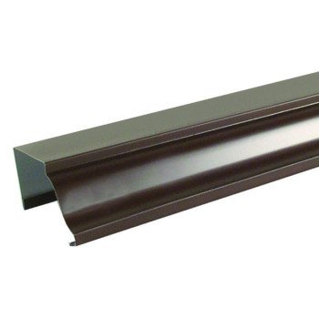 Amerimax 2400619120 Gutter, 10 ft L, 5 in W, 0.185 Thick Material, Aluminum, Brown