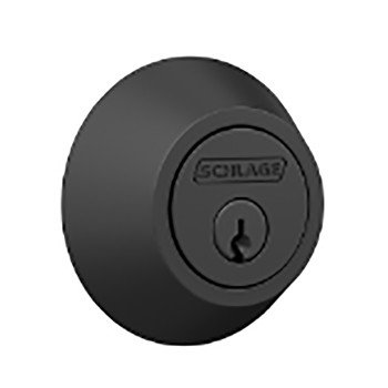 Schlage J Series JD60 622 Deadbolt, 3 Grade, SC1 Key, Metal, Matte Black, 2-3/8, 2-3/4 in Backset, C Keyway