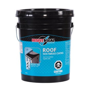 Resisto 53021 Non-Fibrous Coating, Black, 18.9 L, Pallet, Liquid