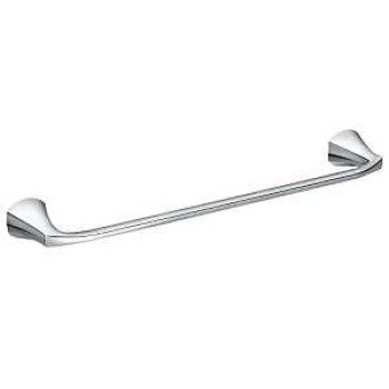 Moen Lindor MY8718CH Towel Bar, 18 in L Rod, Brass/Zinc, Chrome, Wall Mounting