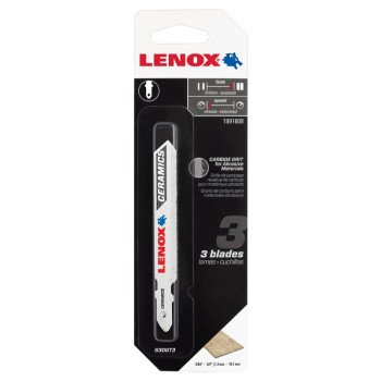 Lenox 1991608 Jig Saw Blade, 3/8 in W, 3-1/2 in L, 3/PK