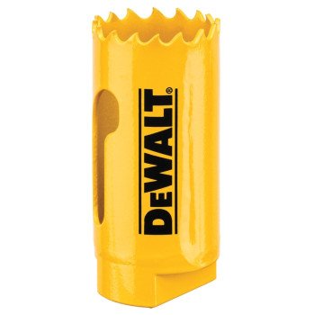 DEWALT DAH180018 Hole Saw, 1-1/8 in Dia, 1-3/4 in D Cutting, 1/2-20 Arbor, 4/5 TPI, HSS Cutting Edge