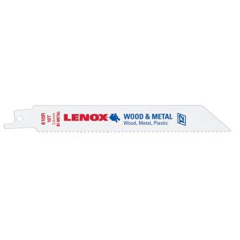 Lenox 22761OSB610R Reciprocating Saw Blade, Applicable Materials: Ferrous Metal, 3/4 in W, 6 in L, 10 TPI