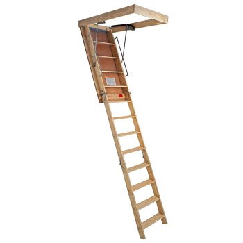 Marwin Superior Plus Series SP109FT Folding Attic Stairway, 10 ft 9 in H Ceiling, 60 in H x 25-1/2 in W Ceiling Opening