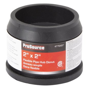 ProSource 22U-205 Hub Donut, 2 x 2 in, PVC, Black