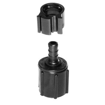 Flair-It PEXLOCK 30874 Swivel Pipe Adapter, 3/8 x 1/2 in, BSPT, Polysulfone, Black, 100 psi Pressure