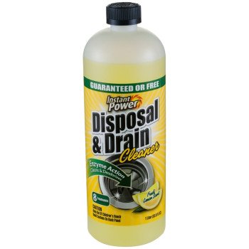 Instant Power 1501 Disposal and Drain Cleaner, 1 L, Liquid, Lemon, Yellow