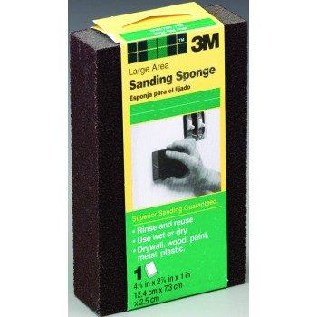 3M DSMC-F Sanding Sponge, 2-7/8 in L, 4-7/8 in W, Coarse, Medium, Aluminum Oxide Abrasive