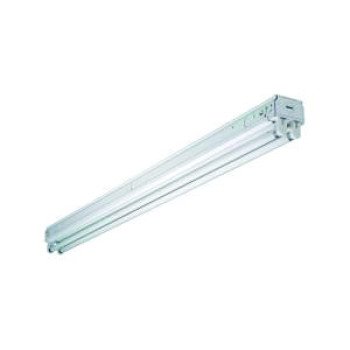 Eaton Lighting SNF232RC Fluorescent Strip Light, 120 V, 2-Lamp, Bi-Pin Lamp Base, 2800 Lumens Lumens, White Fixture