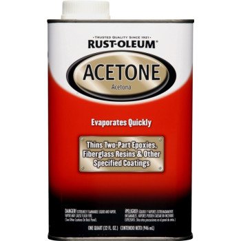 Rust-Oleum 248667 Acetone Thinner, Liquid, Solvent, Clear, 1 qt, Can