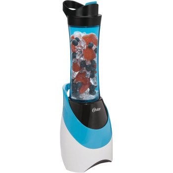 Oster BLSTPB-WBL-000 Hand Blender, 20 oz Bowl, 250 W, Blue/White, Tritan Plastic Bowl