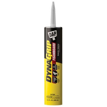 DAP DYNAGRIP 27519 Foamboard Construction Adhesive, Off-White, 10.3 oz Cartridge