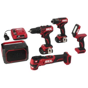 SKIL CB736801 Combination Kit, Battery Included, 12 V, Lithium-Ion Battery