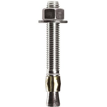 Cobra Anchors 501N Wedge Anchor, 1/2 in Dia, 3-3/4 in L, 1248 lb, Steel, Plated