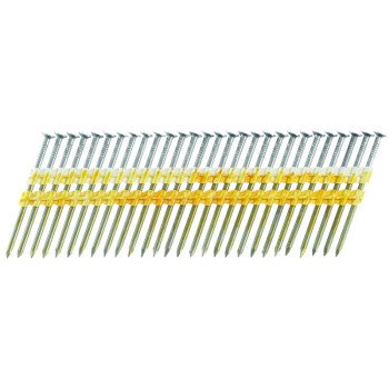 Senco KD29ASBS Collated Nail, Plastic Strip Collation, 3-1/2 in L, Steel, Galvanized, Full Round Head