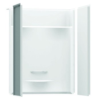 Maax 148069-000-002290 Shower Wall Kit, 47-7/8 in L, 60 in W, Fiberglass, Alcove Installation