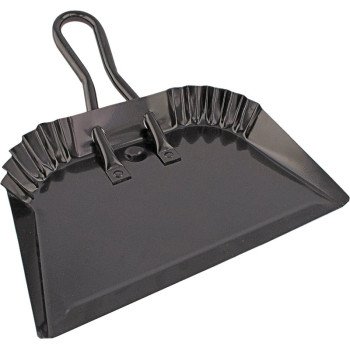 Simple Spaces DL-5004 Dustpan, 13-1/2 in L, 12 in W, Steel, Black