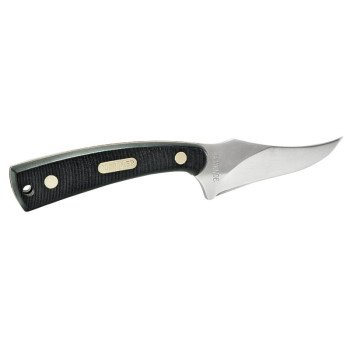 Schrade 152OT Blade Knife, 3.3 in L Blade, 0.14 in W Blade, 7Cr17MoV High Carbon Stainless Steel Blade, Black Handle