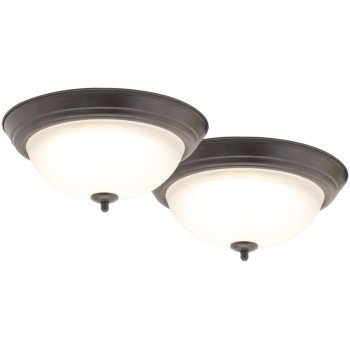 Boston Harbor ZD13-BR-C Ceiling Light Fixture, 0.17 A, 120 V, 20 W, 2-Lamp, LED Lamp, 1500, 3000 K Color Temp